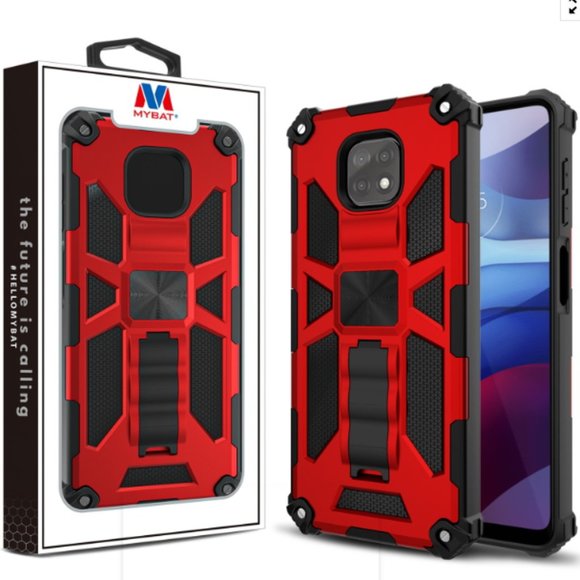 MyBat Sturdy Hybrid Protector Cover (with Stand) Motorola Moto G Power 2021 - Picture 1 of 16